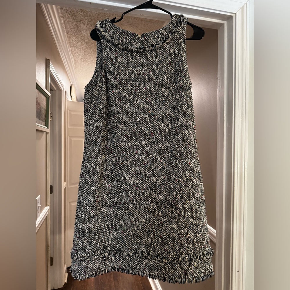 Sara Campbell Black and White Sleeveless Sheath Dress